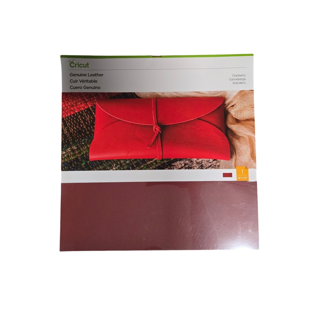 Cricut Genuine Leather Sheet Cranberry Red for Maker Explore Machine 12x12